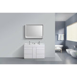 KubeBath Milano Double Sink Modern Bathroom Vanity