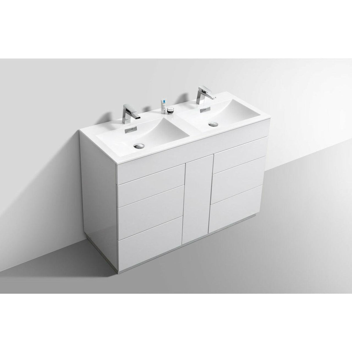 KubeBath Milano Double Sink Modern Bathroom Vanity