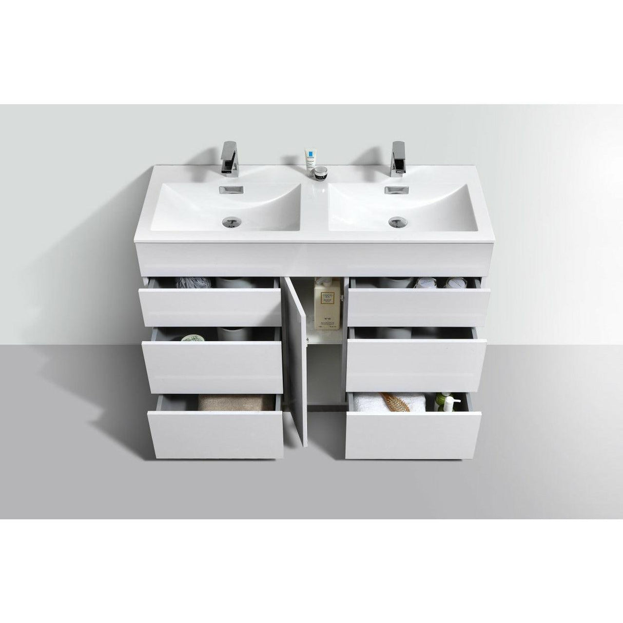 KubeBath Milano Double Sink Modern Bathroom Vanity