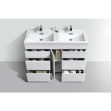 KubeBath Milano Double Sink Modern Bathroom Vanity