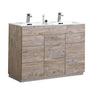 KubeBath Milano Double Sink Modern Bathroom Vanity - Sea & Stone Bath