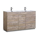 KubeBath Milano Double Sink Modern Bathroom Vanity - Sea & Stone Bath