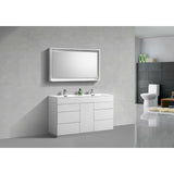 KubeBath Milano Double Sink Modern Bathroom Vanity