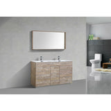 KubeBath Milano Double Sink Modern Bathroom Vanity