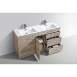 KubeBath Milano Double Sink Modern Bathroom Vanity