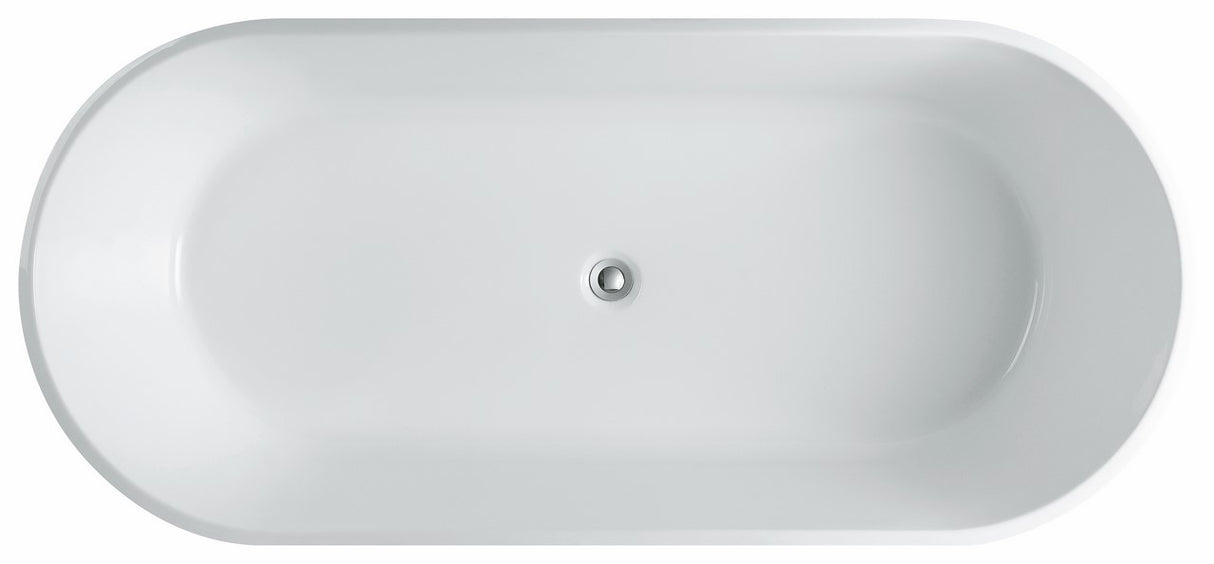 Kube Ovale 67'' White Free Standing Bathtub