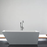 Kube Obliquo 67'' White Free Standing Bathtub