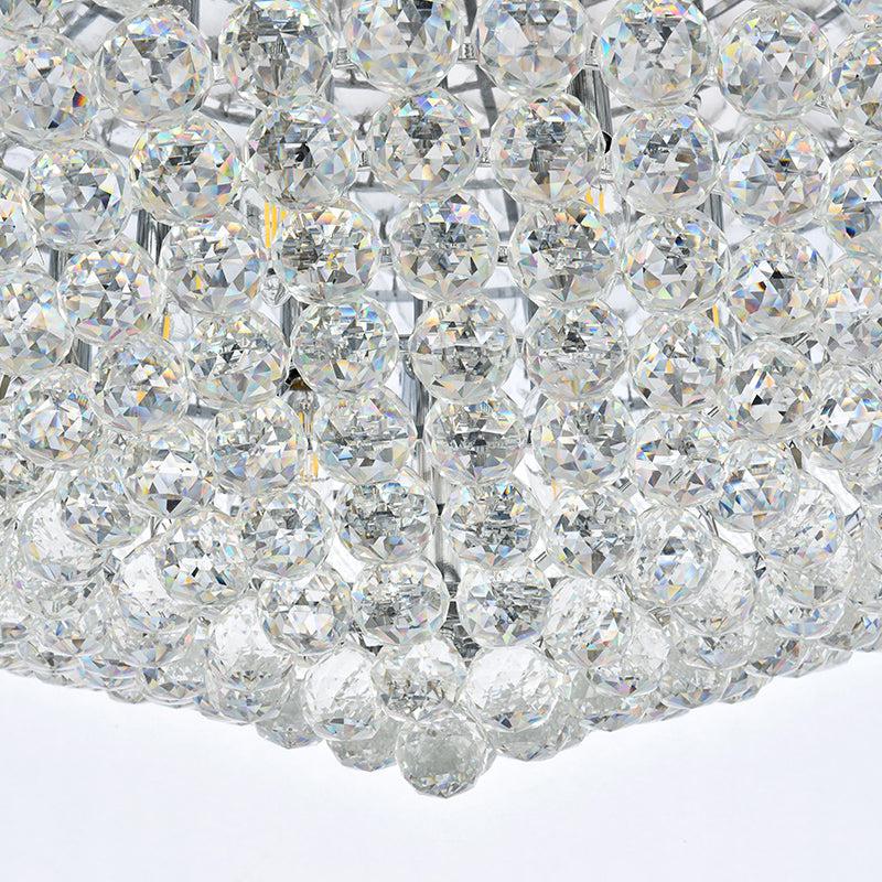 Kaler Elegant Luxury Ceiling Mounted Chandelier 42" D, Crystal Mounted Chandelier