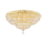 Kaler Elegant Luxury Gold Ceiling Mounted Chandelier 30" D