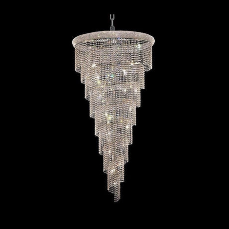 Kaler Elegant Luxury Large Crystal Chandelier 65" H, Large Lighting chandeliers for dining room,chandeliers for stairways,chandeliers for foyer,chandeliers for bedrooms,chandeliers for kitchen,chandeliers for living room Rbrights CHROME  