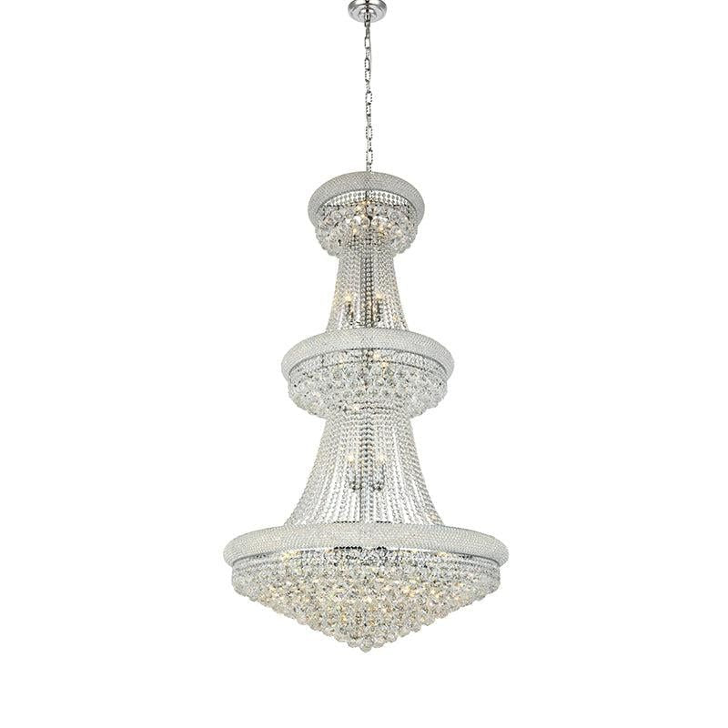 Kaler Elegant Luxury Living Room Three Tier Crystal Chandelier 36" D