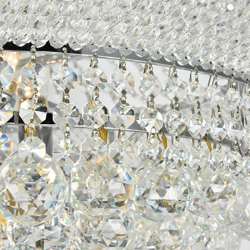 Kaler Elegant Luxury Living Room Three Tier Crystal Chandelier 30" D