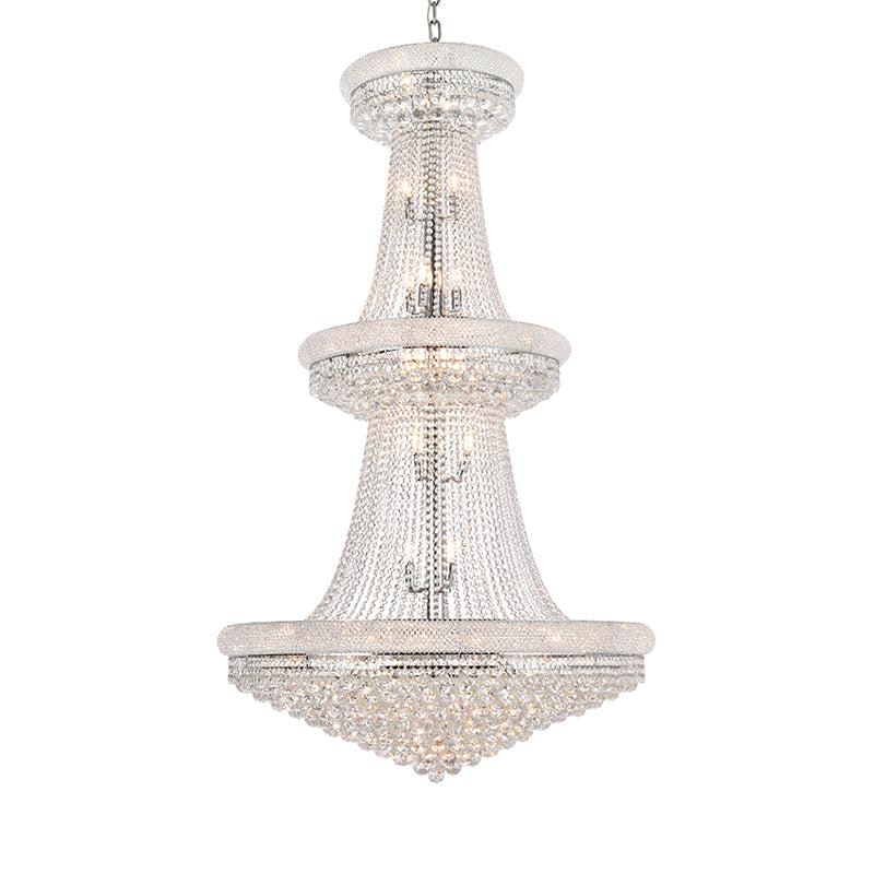 Kaler Elegant Luxury Living Room Three Tier Crystal Chandelier 42" D