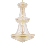 Kaler Elegant Luxury Living Room Three Tier Crystal Chandelier 42" D