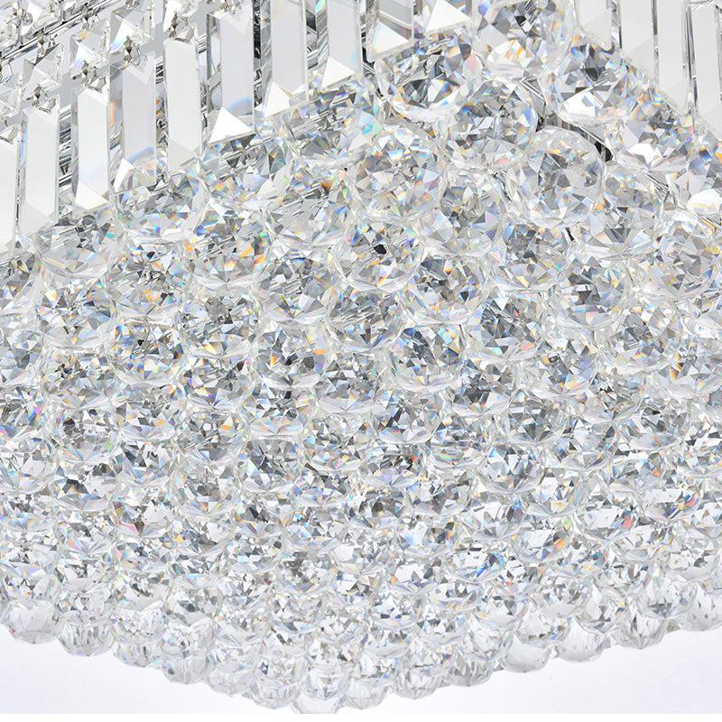 Kaler Elegant Luxury Square Living Room Ceiling Chandelier, Crystal Ceiling Light