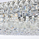 Kaler Elegant Luxury Square Living Room Ceiling Chandelier, Crystal Ceiling Light