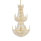 Kaler Elegant Luxury Three Tier Large Crystal Chandelier 36" D