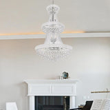 Kaler Elegant Luxury Living Room Three Tier Crystal Chandelier 30" D