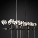 Kristal Glass Double Linear Chandelier 60"