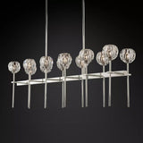 Kristal Glass Double Linear Chandelier 60"