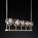 Kristal Clear Glass Linear Chandelier 48"