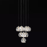 Kristal Glass Round Cluster Chandelier 14"