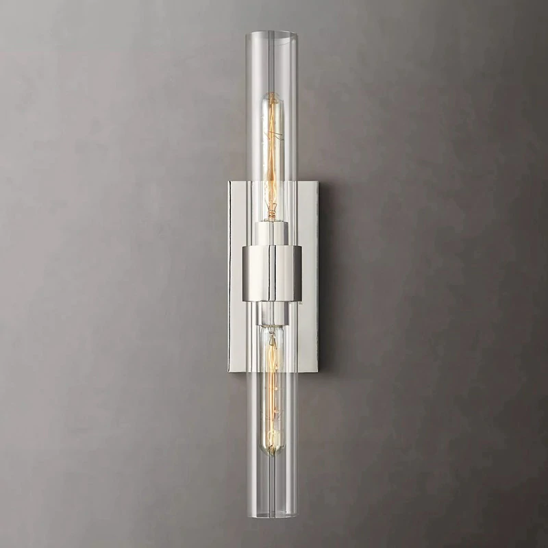 Donomo Modern Linear Glass Tube Wall Sconce