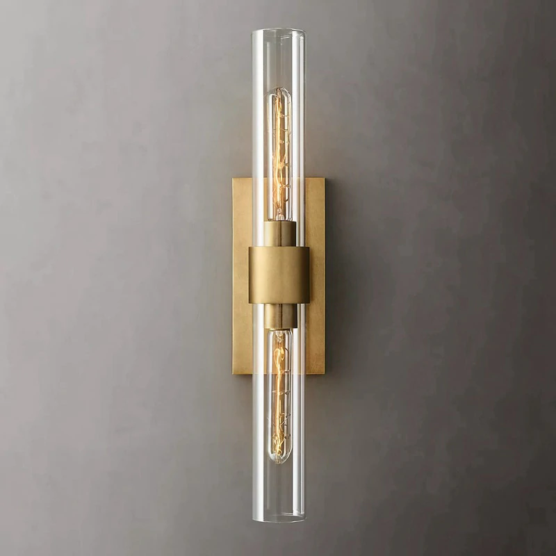 Donomo Modern Linear Glass Tube Wall Sconce