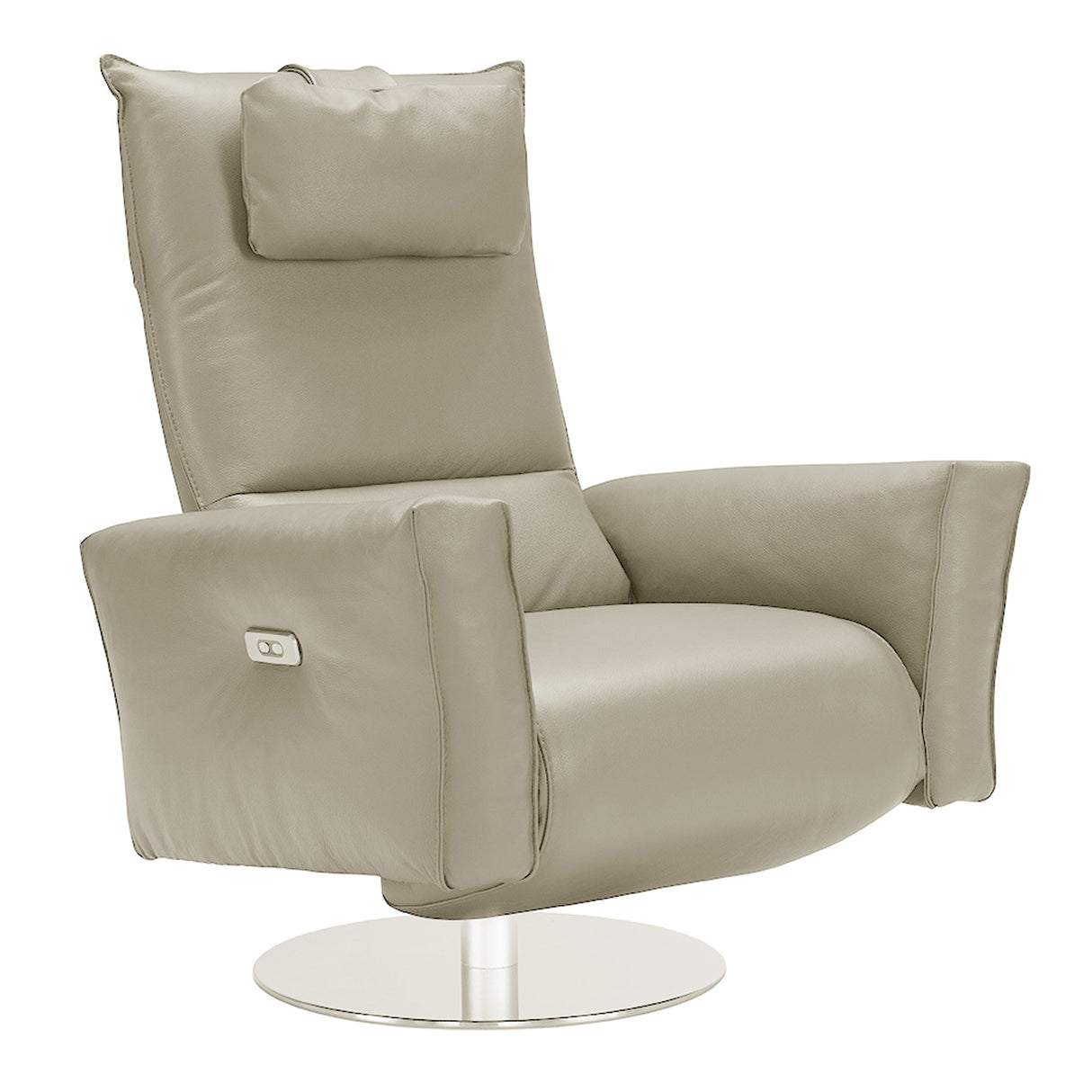 Bellini Modern Living Liliana Recliner Accent Chair Silverfox DANDY 01 Liliana SLFX