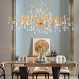 Lola Clear Teardrop Oval Dining Branch Chandelier, Brass Branch Chandelier chandeliers for dining room,chandeliers for stairways,chandeliers for foyer,chandeliers for bedrooms,chandeliers for kitchen,chandeliers for living room Rbrights 39.4" L  