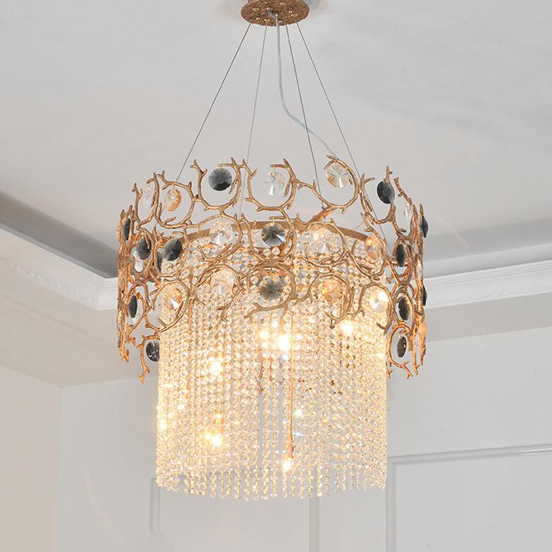 Lola Crown Modern Crystal Chandelier chandeliers for dining room,chandeliers for stairways,chandeliers for foyer,chandeliers for bedrooms,chandeliers for kitchen,chandeliers for living room Rbrights 15" D  