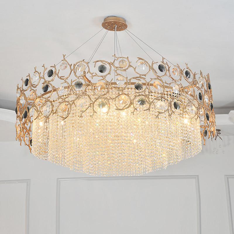 Lola Crown Modern Crystal Chandelier chandeliers for dining room,chandeliers for stairways,chandeliers for foyer,chandeliers for bedrooms,chandeliers for kitchen,chandeliers for living room Rbrights 39.4" D  