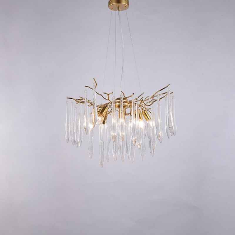 Lola round branch living and dining chandelier