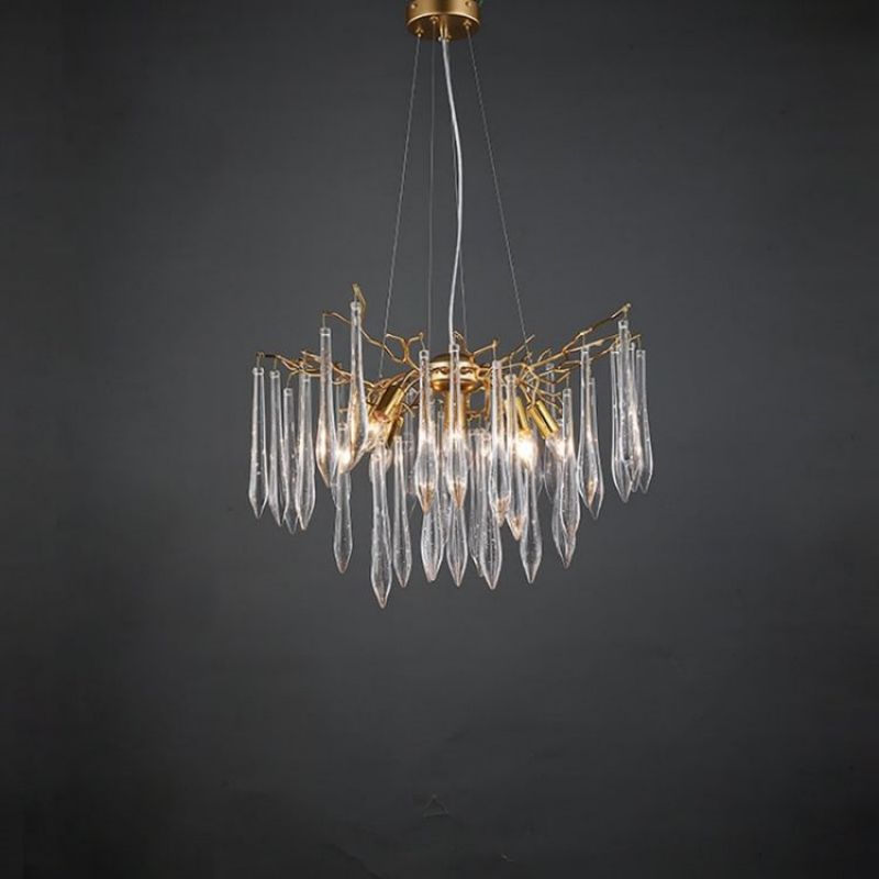 Lola round branch living and dining chandelier