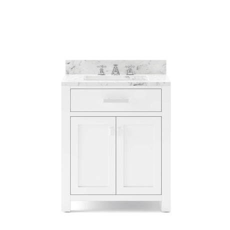 Water Creation Madison 30" Pure White Single Sink Bathroom Vanity From The Madison Collection