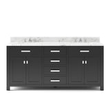 Water Creation Madison 72" Espresso Double Sink Bathroom Vanity From The Madison Collection