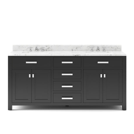 Water Creation Madison 72" Espresso Double Sink Bathroom Vanity From The Madison Collection