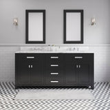 Water Creation Madison 72" Espresso Double Sink Bathroom Vanity From The Madison Collection