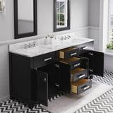 Water Creation Madison 72" Espresso Double Sink Bathroom Vanity From The Madison Collection