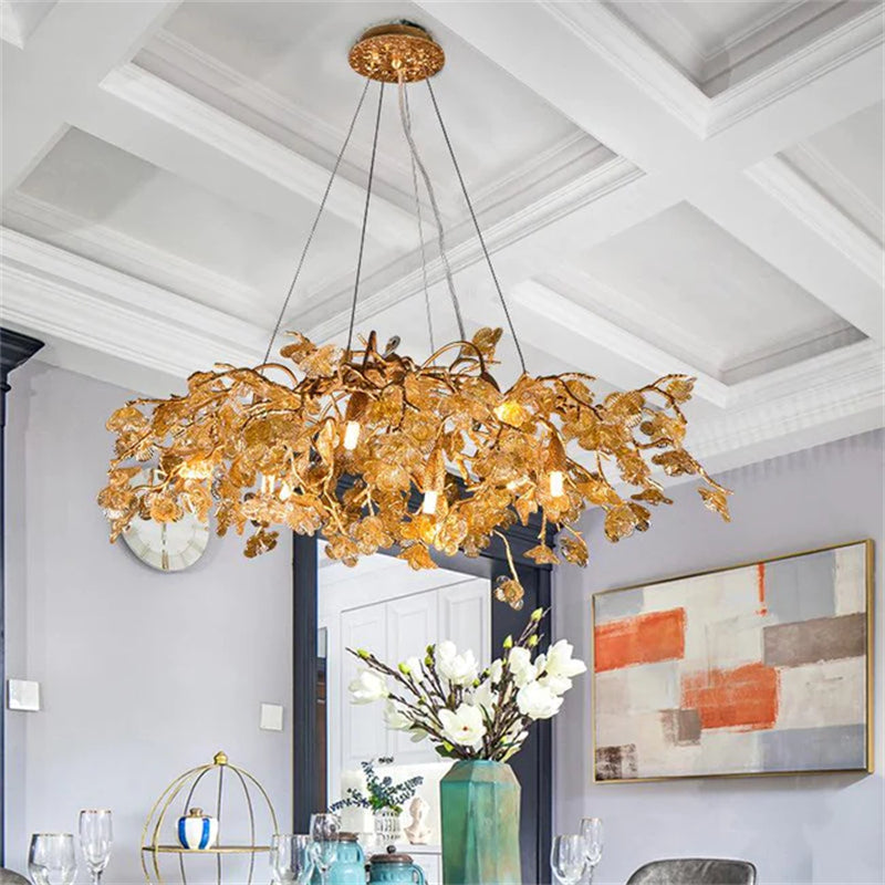 Modern Flower Round Branch Chandelierv chandeliers for dining room,chandeliers for stairways,chandeliers for foyer,chandeliers for bedrooms,chandeliers for kitchen,chandeliers for living room Rbrights 23.6" D  