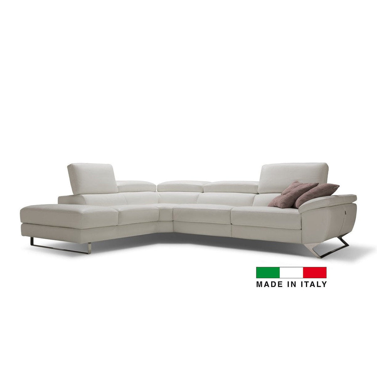 Bellini Modern Living Natalia Left Hand Facing Brown  WHITE - CHIC 10 Natalia LHF WHT