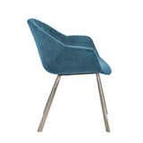 Bellini Modern Living Natalie Arm Chair Dining Chair Blue (Set of 2) Natalie BLU