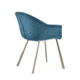 Bellini Modern Living Natalie Arm Chair Dining Chair Blue (Set of 2) Natalie BLU