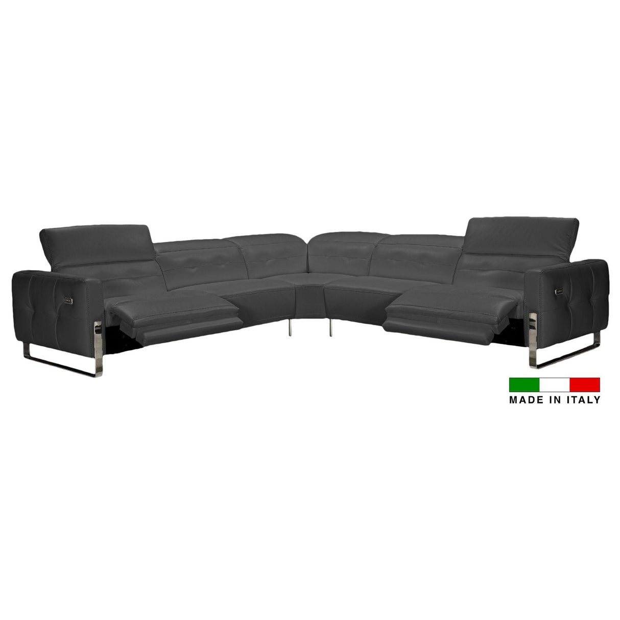 Bellini Modern Living Nicole Sectional Dark Grey .35607 Nicole DGY