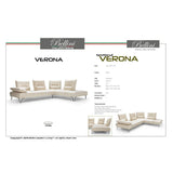 Bellini Modern Living Verona Left Hand Facing White DANDY 10 Verona LHF WHT