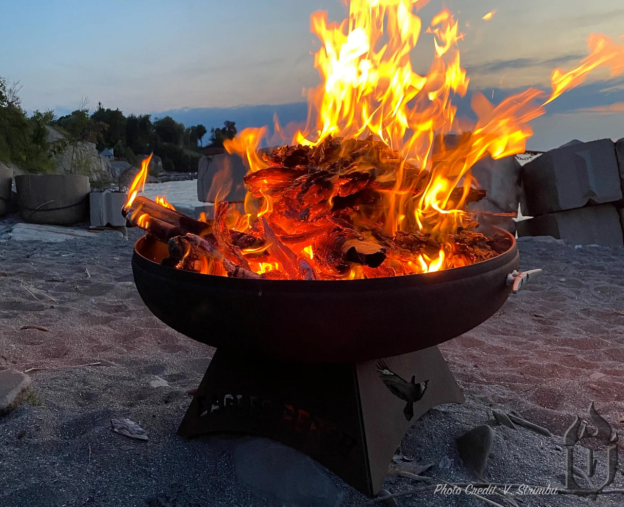 Ohio Flame Liberty with Curved Base Fire Pit