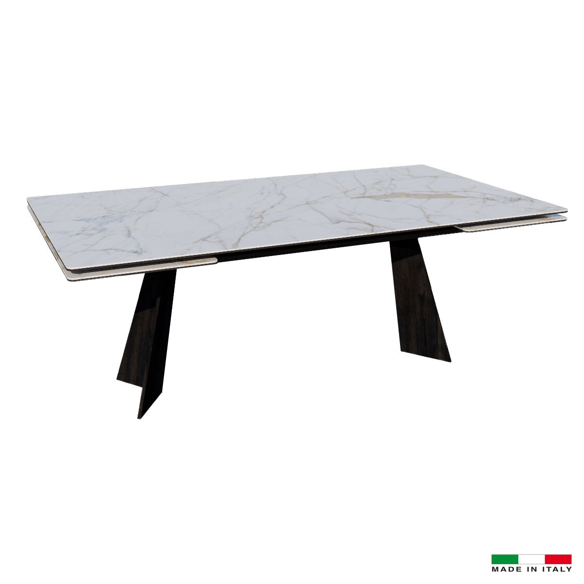 Bellini Modern Living Extendable Table White Palazzo DT WHT