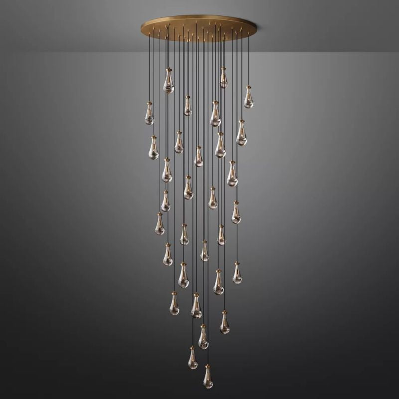 Raindrop Round Chandelier 60"