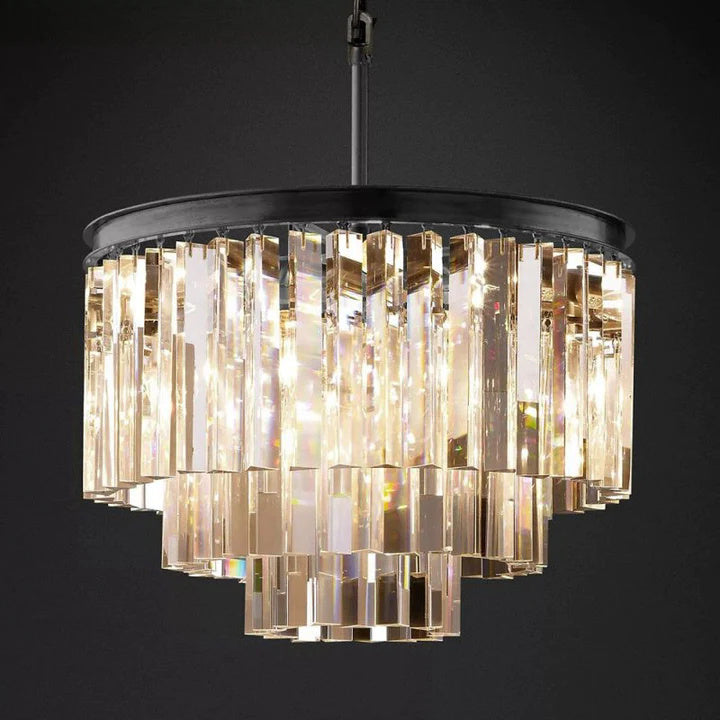 Zenitt 3-Layer Crystal Round Chandelier 20"