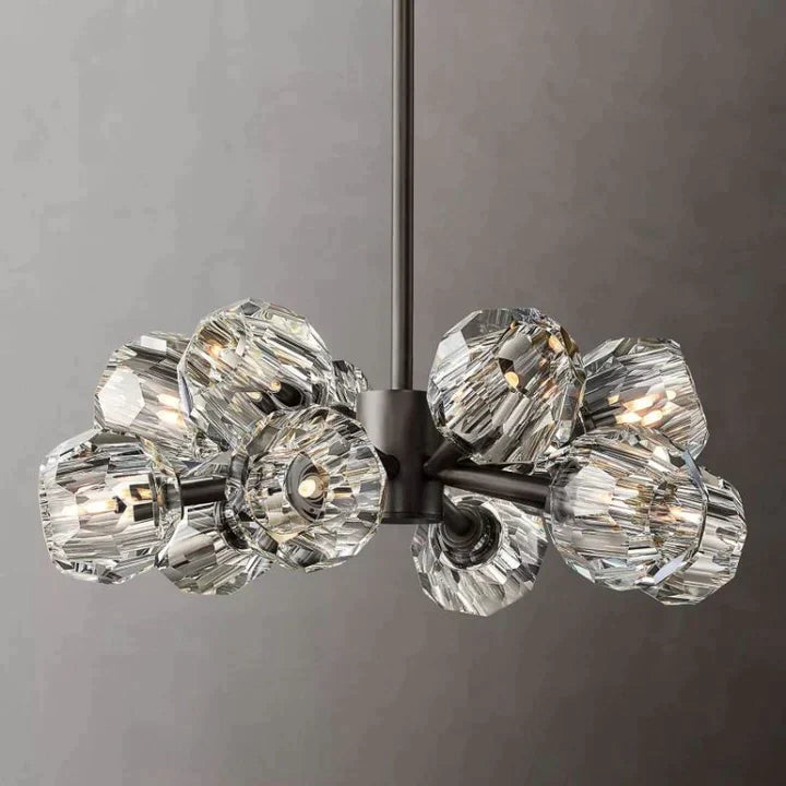 Modera Luxury Balle Clear Crystal Round Chandelier 24"